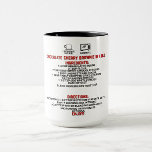 Perfect cadeau/chocolade kersenbrownie in een Mok