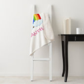 Perfect cadeau gepersonaliseerde eenhoorn sherpa deken (In situ)