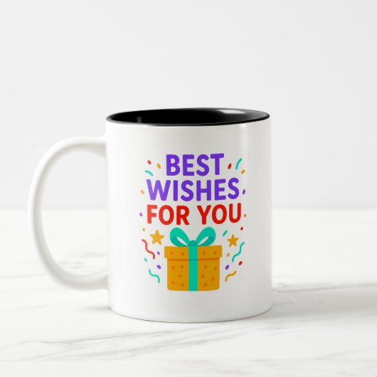 Perfect cadeau-item voor verjaardag, feest en spec tweekleurige koffiemok (Links)