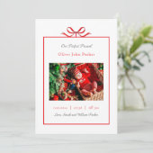 Perfect cadeau Kerstvakantie Geboorte Aankondiging (Staand voorkant)