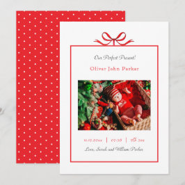 Perfect cadeau Kerstvakantie Geboorte Aankondiging