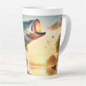 Perfect cadeau voor Anglers en vissers Latte Mok (Rechterhoek)