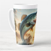 Perfect cadeau voor Anglers en vissers Latte Mok (Linkerhoek)