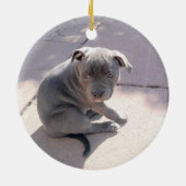 Perfect cadeau voor de stier van staffordshire. keramisch ornament (Achterkant)