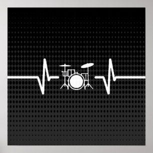 Perfect cadeau voor die Drummer die je kent. Poster