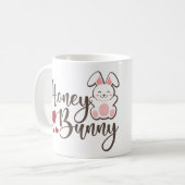 Perfect cadeau voor geliefde: Honey Bunny, Konijn Koffiemok (Voorkant links)