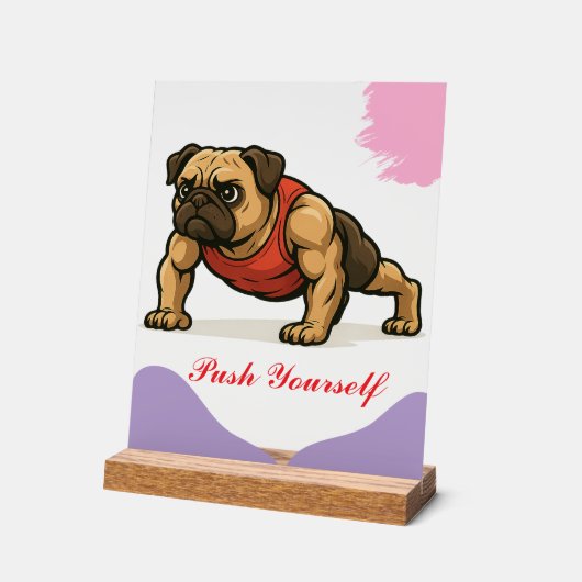 "Perfect Cadeau voor Gym Buffs & Hondenliefhebbers Acryl Bord (Hoek)