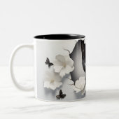 Perfect cadeau voor kattenliefhebbers en Halloween Tweekleurige Koffiemok (Links)