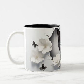 Perfect cadeau voor kattenliefhebbers en Halloween Tweekleurige Koffiemok