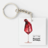 Perfect cadeau voor wijnliefhebbers, Elegant Sleutelhanger (voorkant)