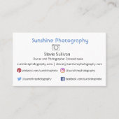 Perfect camera-Visitekaartje voor fotografen Visitekaartje (Voorkant)