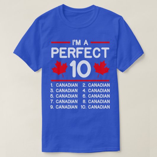 Perfect Canadian Flag Maple Leaf Funny Canada Otta T-shirt (Design voorkant)