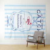 Perfect Catch Beach Gevist Bachelorette achtergron Wandkleed (In Situ (horizontaal))