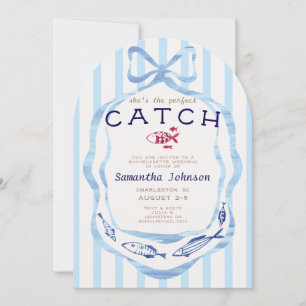 Perfect Catch Beach Preppy Gevist Bachelorette Kaart