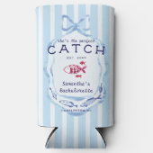 Perfect Catch Beach Preppy Gevist Bachelorette Seltzer Blikjeskoeler (Voorkant)