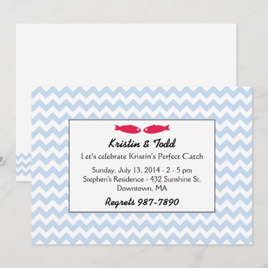 Perfect Catch Vrijgezellenfeest nodigt uit Kaart (Voorkant / Achterkant)