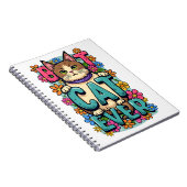 Perfect Charmant Ontwerp voor kattenliefhebbers Notitieboek (Rechterzijde)