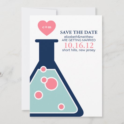 Perfect Chemistry Wedding Save the Date (Voorkant)