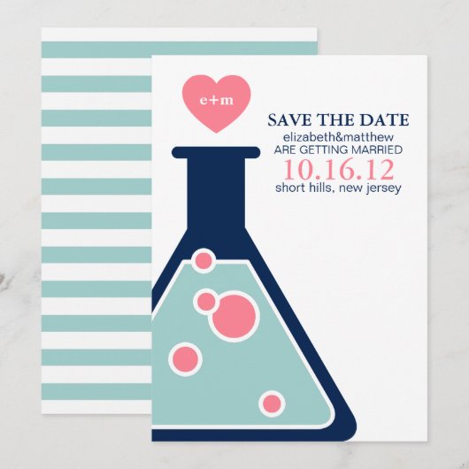 Perfect Chemistry Wedding Save the Date (Voorkant / Achterkant)