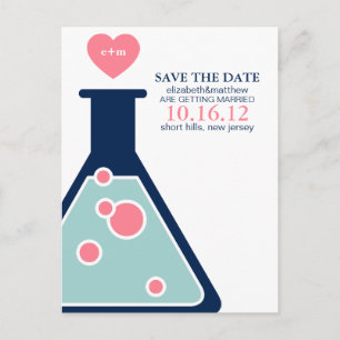 Perfect Chemistry Wedding Save the Date Aankondigingskaart
