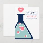 Perfect Chemistry Wedding Save the Date Aankondigingskaart (Voorkant / Achterkant)