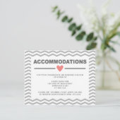 Perfect Chevron Coral and Grey Accommododations Ca Informatiekaartje (Staand voorkant)