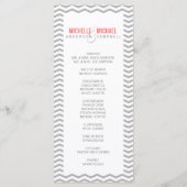 Perfect Chevron/Zig Zag Wedding Programme Programmakaart (Achterkant)