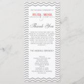 Perfect Chevron/Zig Zag Wedding Programme Programmakaart (Voorkant)