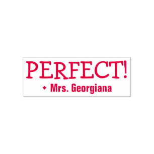 "PERFECT!" Cijfer Stempel van Rubber