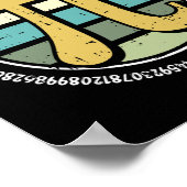 Perfect Circle Pi Day Retro Wiskunde Symbolen Aant Poster (Hoek)