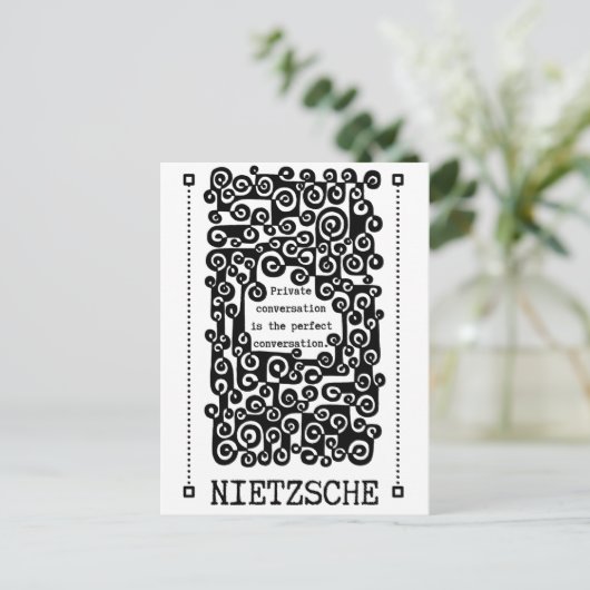 Perfect CONVERSATION quote van Nietzsche Briefkaart (Staand voorkant)