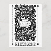 Perfect CONVERSATION quote van Nietzsche Briefkaart (Voorkant)