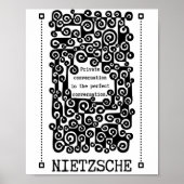 Perfect CONVERSATION quote van Nietzsche Poster (Voorkant)