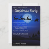 Perfect, Cool, Blauwe Kerstuitnodiging Kaart (Voorkant)