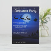 Perfect, Cool, Blauwe Kerstuitnodiging Kaart (Staand voorkant)