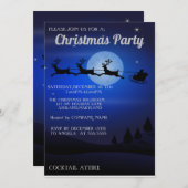 Perfect, Cool, Blauwe Kerstuitnodiging Kaart (Voorkant / Achterkant)