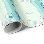 Perfect, Cool Blue Flowers Cadeaupapier (Rol Hoek)