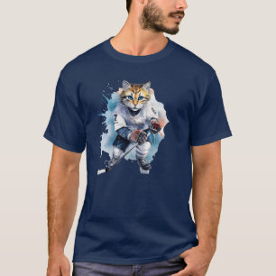 Perfect Cool Cat Ice Hockey T-shirt