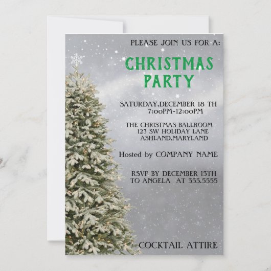 Perfect, Cool, de Boom van de Kerst nodigt uit Kaart (Voorkant)