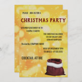 Perfect, cool, gouden kerstuitnodiging kaart (Voorkant / Achterkant)