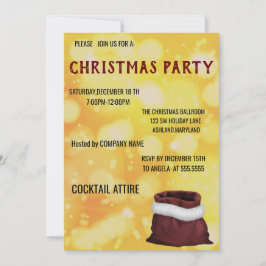 Perfect, cool, gouden kerstuitnodiging kaart