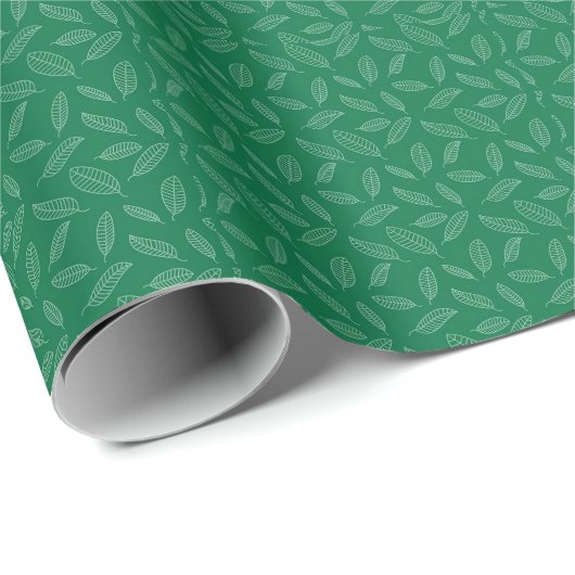 Perfect, Cool Green Leaf Cadeaupapier (Rol Hoek)
