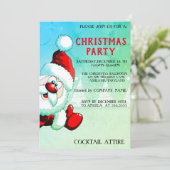 Perfect, Cool, Groene Santa Uitnodiging (Staand voorkant)