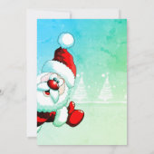 Perfect, Cool, Groene Santa Uitnodiging (Achterkant)