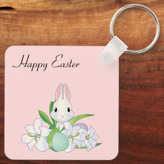 Perfect, Cool Happy Pasen, Bunny Sleutelhanger (Achterkant)