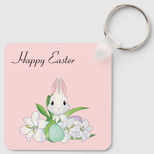 Perfect, Cool Happy Pasen, Bunny Sleutelhanger (Achterkant)