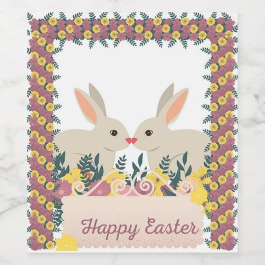 Perfect, Cool Happy Pasen, Bunny Wijn Etiket (Enkel label)