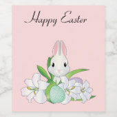 Perfect, Cool Happy Pasen, Bunny Wijn Etiket (Enkel label)