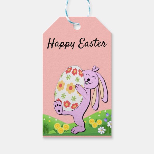 Perfect, Cool Happy Pasen, Happy Bunny Cadeaulabel (Voorkant)
