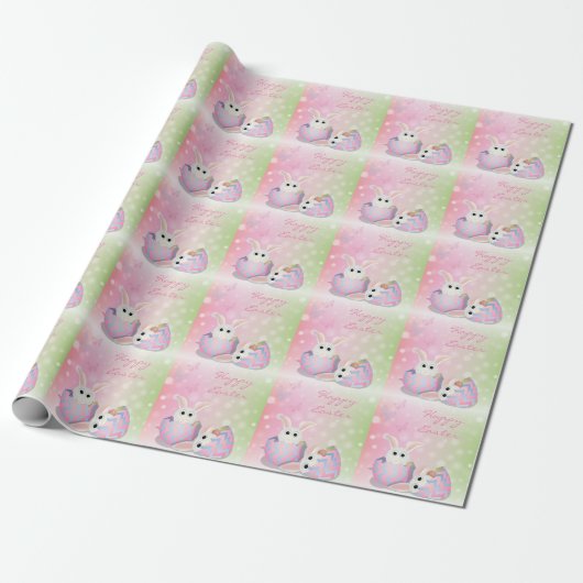 Perfect, Cool Happy Pasen, Happy Bunny Cadeaupapier (Uitgerold)